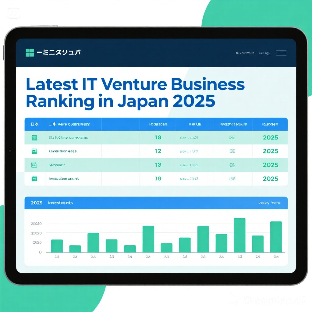 日本のITスタートアップ企業2025を象徴するAI・ロボティクス・ブロックチェーンのイラスト