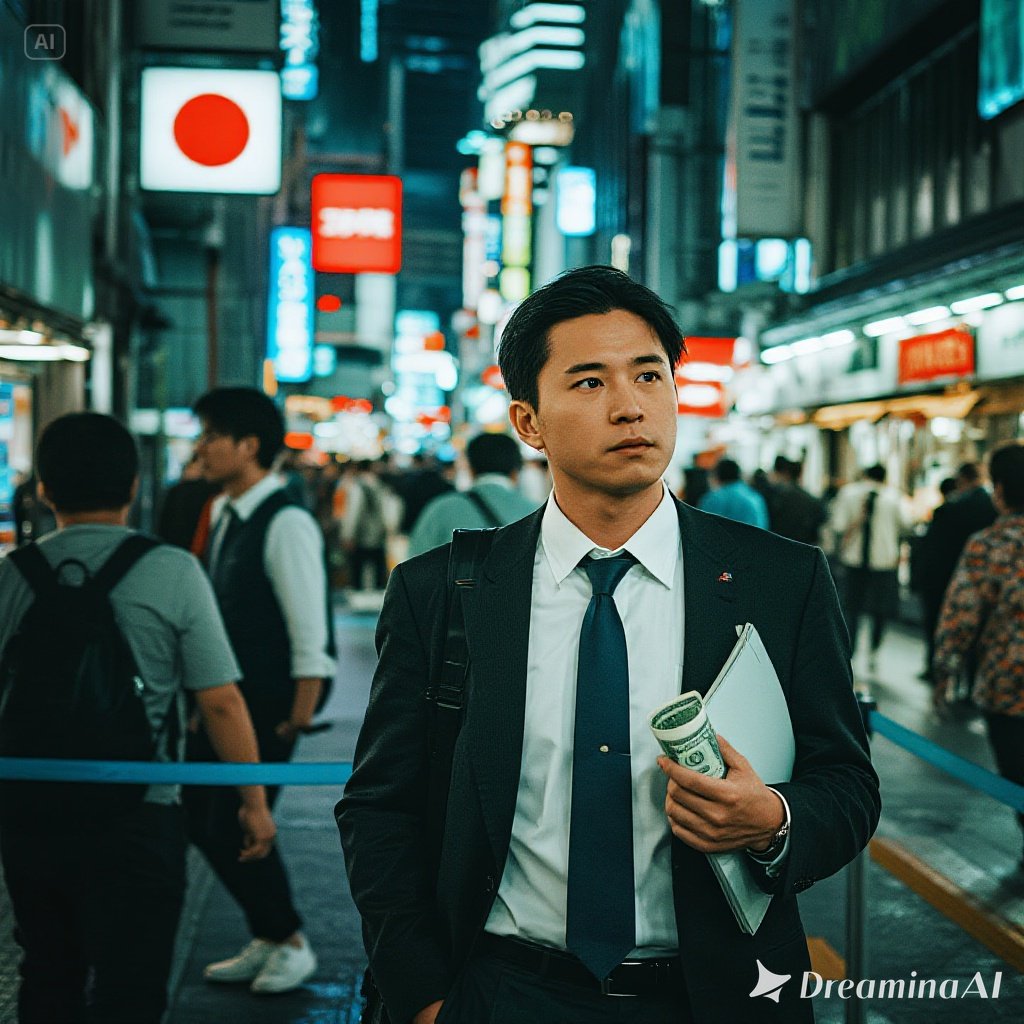 円安が日本経済と輸出企業に与える影響を示すグラフと円マーク