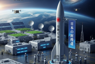 日本の宇宙企業が開発したロケットが夜空に打ち上がる様子