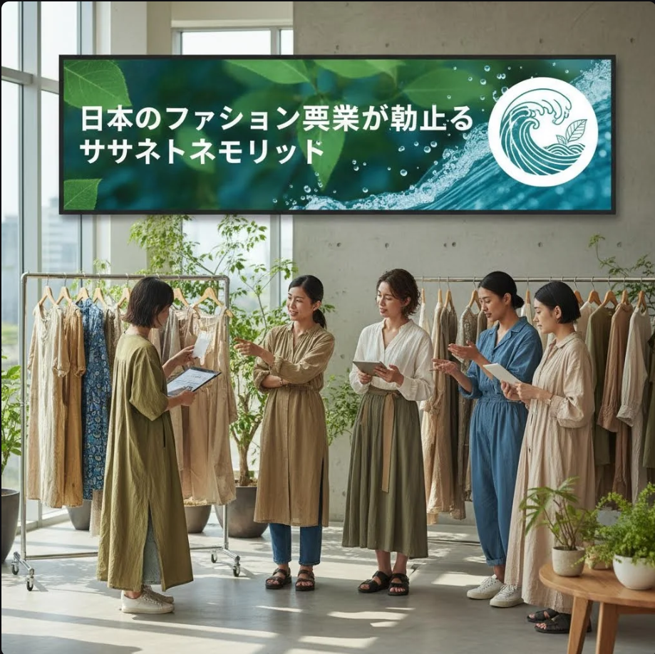 Brand fashion Jepang menampilkan material ramah lingkungan dalam koleksi terbaru berkonsep keberlanjutan.