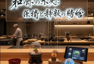 Chef Jepang menyiapkan hidangan washoku modern dengan sentuhan teknologi kuliner