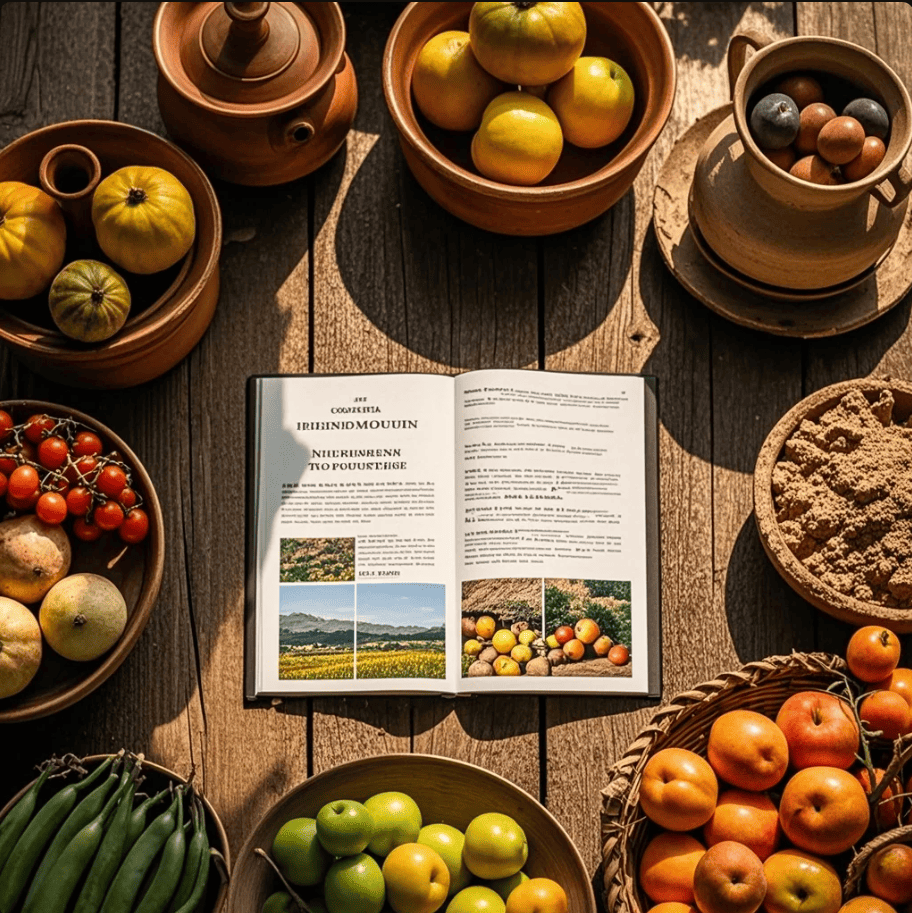 地方の街並みと観光客、地域体験を象徴するイラストとデータグラフの融合