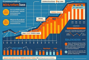 日本の街並みを背景に、給与明細と電卓、買い物かごが並ぶイメージ。