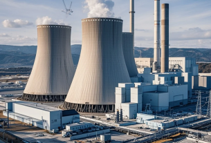 力ダッシュボードの画面に、原子力・再エネ・火力の比率グラフが表示されている